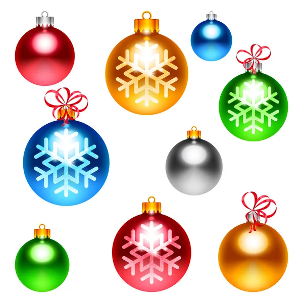 Kleurrijke kerstballen — Stockvector