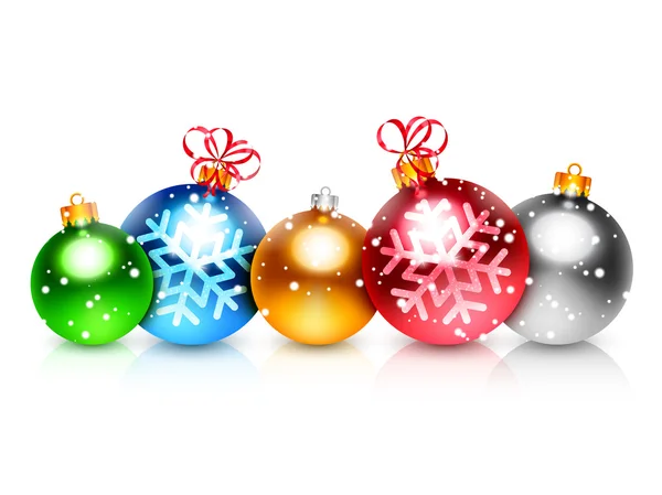 Colorful Christmas Balls — Stock Vector