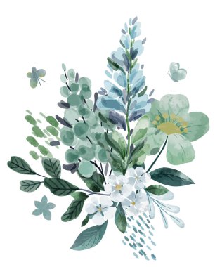 Yumurtalı serin yeşil paskalya çiçekleri.