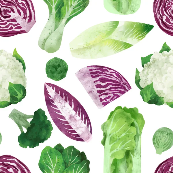 Légumes frais, motif sans couture, vecteur dessiné à la main — Image vectorielle