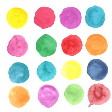 Suluboya el noktalar kümesi boyalı