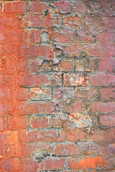 Tło tekstura nieczysty ściany z czerwonej cegły — Zdjęcie stockowe