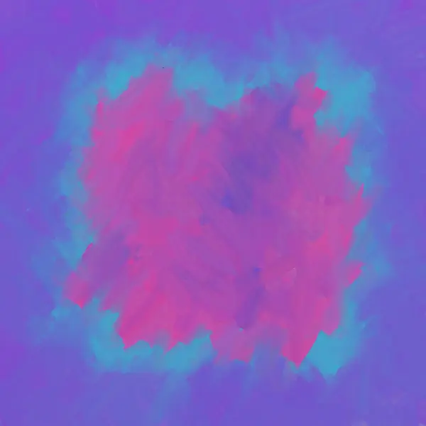 紺碧の紫とピンクの色インクの手描きのカラフルな正方形のフレーム — ストック写真