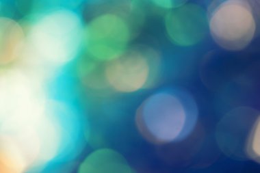 Yeşil ve mavi bokeh