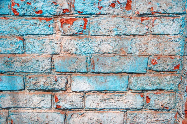 Cracked damaged brick wall — Stock Photo, Image