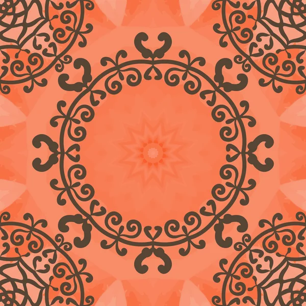Arabesque motiv. Sömlös Doodle blomma ram bakgrund i vektor med textur mönster. Etniskt abstrakt blommönster. — Stock vektor