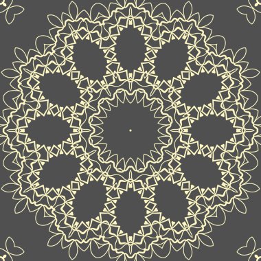 Mandala Yoga Baskı kahverengi arka plan üzerinde