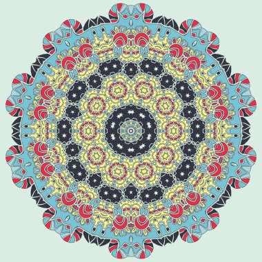 Parlak renkli dikişsiz mandala.