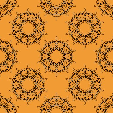 Oryantal süsler dikişsiz kiremit kına sanatı ilham tasarım