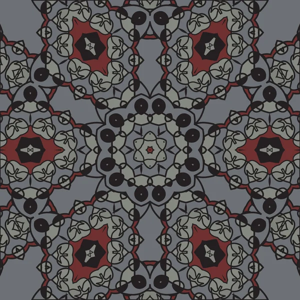 Eindeloze donkere behang. Abstracte retro Mandala. — Stockvector