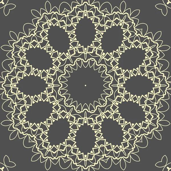 Mandala Yoga Imprimer sur fond brun — Image vectorielle