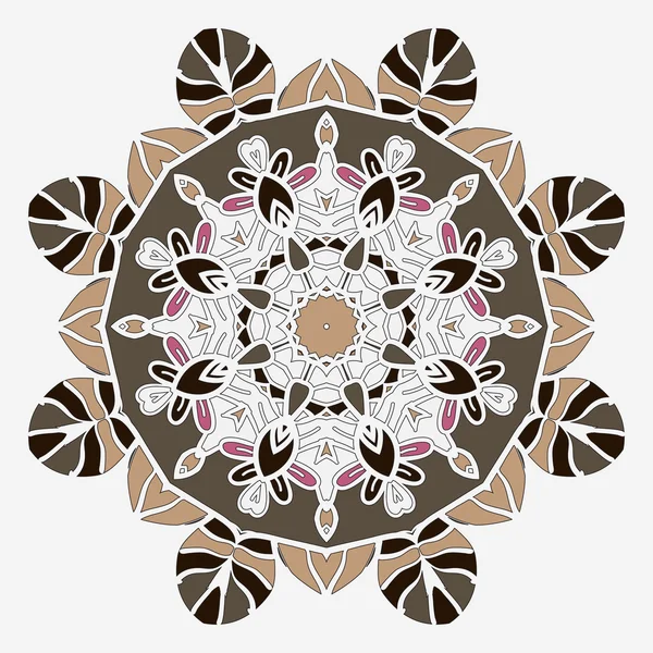 Stylized mandala temlate handmade vintage element for design — 스톡 벡터