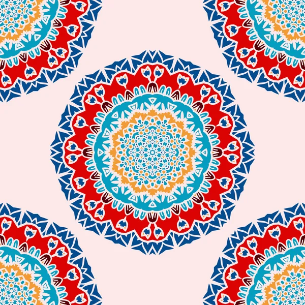 Mandala coloré Impression sans couture — Image vectorielle