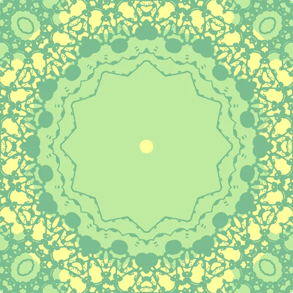 Світло-зелений Безшовний абстрактний фон з круглим мереживним візерунком . — стоковий вектор