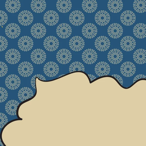 Vintage cornice doodle cartone animato e sfondo senza soluzione di continuità. Illustrazione del vettore disegnato a mano — Vettoriale Stock