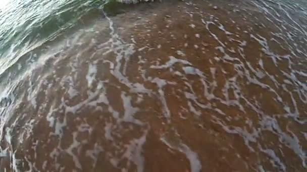 Espuma de mar en la superficie del agua — Vídeo de stock