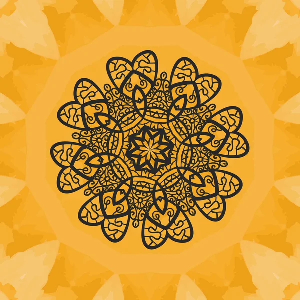 Yoga Print. Ornament, kaleidoscopic yantra. Indian Art. Seamless ornament lace. Oriental vector pattern. Islamic,Arabic, Indian, Turkish, Pakistan, Chinese, Asian, Moroccan, Ottoman motifs. Mandala — Stok Vektör