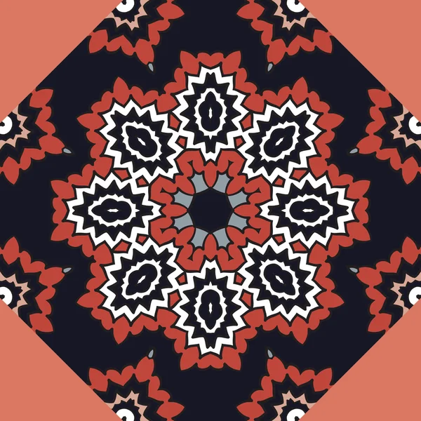 Patrón colorido sin costuras en estilo oriental. Fondo ornamental con elemento mandala. Persa, árabe, motivos asiáticos — Vector de stock