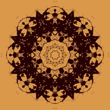 Başvuru stili Rorschach Rorchar testi yazdırın. Soyut çiçek yapay desenli. Kumaş, duvar kağıdı, baskı, kağıt ve benzeri çözgü