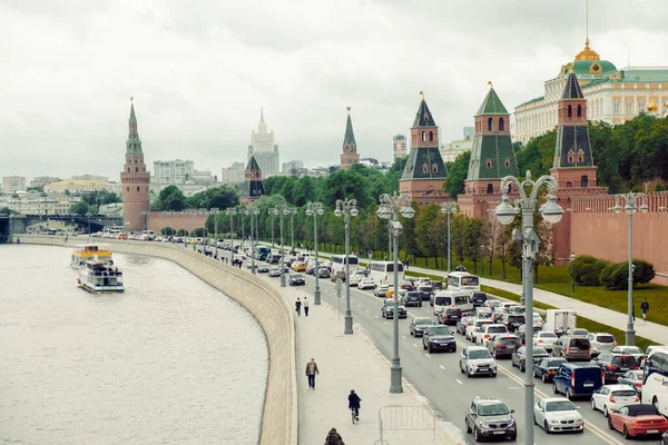 Moskwa Rosja Maja 2018 Moskiewsko Rzeczny Nasyp Koło Kremli Moskwa — Zdjęcie stockowe