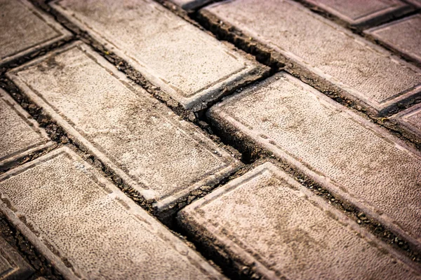 Pavement Cracked Pattern Concrete Tiles Damaged Some Cause Road Needs — Stockfoto