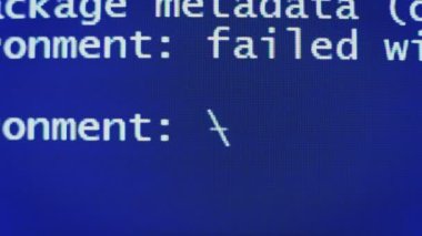 Action failed - Authentication failed execution on monitor display macro rotating slash on screen