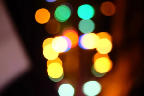 Luzes de rua verticais bokeh fundo — Fotografia de Stock