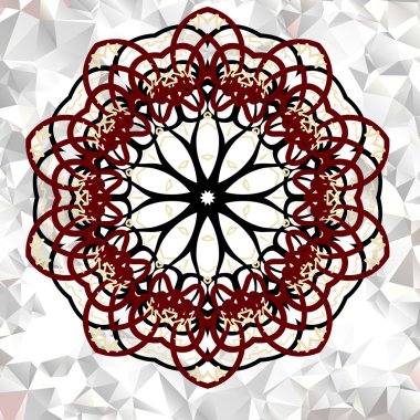 Mandala. yuvarlak süsleme desen.