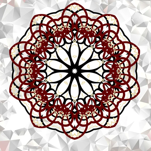 Mandala. ronde ornament patroon. — Stockvector