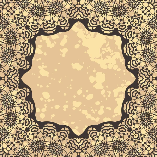 Stylized elegant islamic template design in henna background — Stock Vector