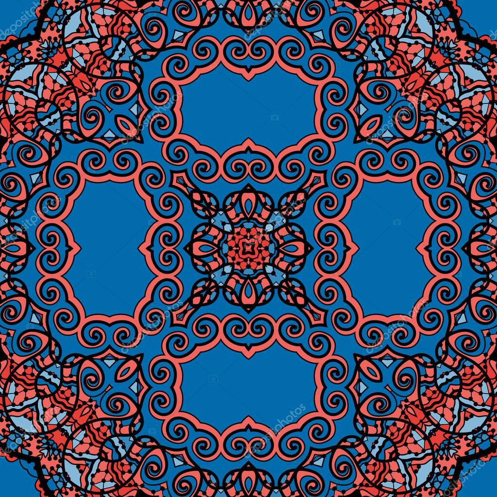 Papel De Parede Indiano Sem Emenda Tribal Padrão Ornamental