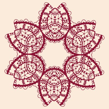 Stilize çiçek. Süs anahat mandala. Vektör kare el ilanı kart tasarımı. Davetiye. Vintage sanat. Elle çizilmiş öğe. İslam, Arapça, Indian, Osmanlı, Asya motifler. Model liginoru