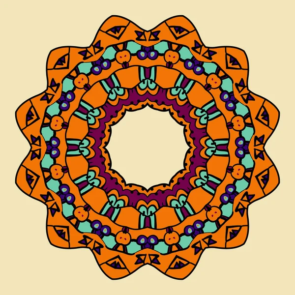 Mandala ornamental, ilustração vetor vintage . — Vetor de Stock