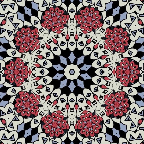 Fond mandala vintage dessiné à la main . — Image vectorielle