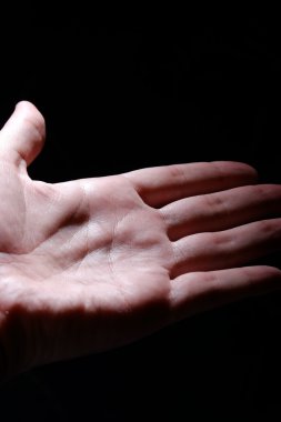 Avuç içinde belgili tanımlık karanlık