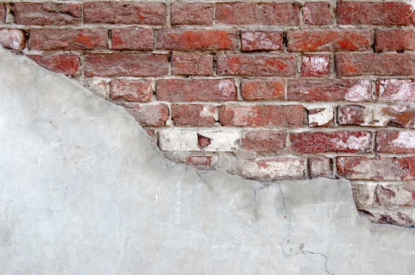 Half painted brick wall — Stock Photo, Image