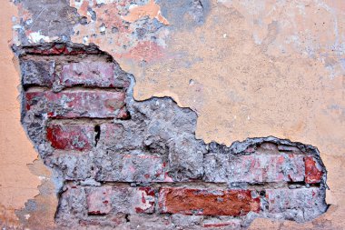 Beton vintage tuğla duvar arka plan kırık. Doku grunge