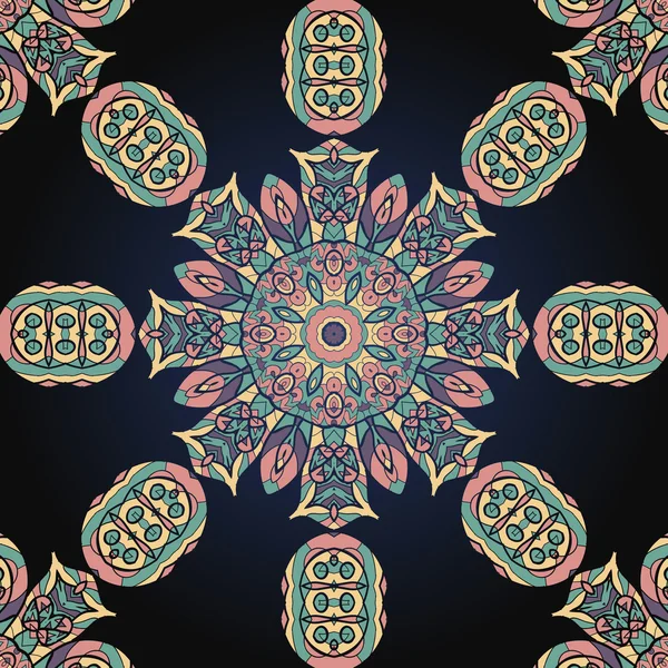 Mandala sans couture fond . — Image vectorielle