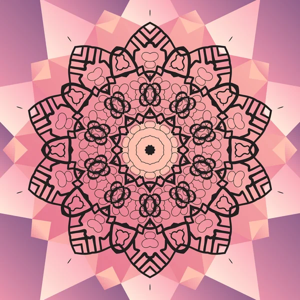Mandala fundal șablon — Vector de stoc