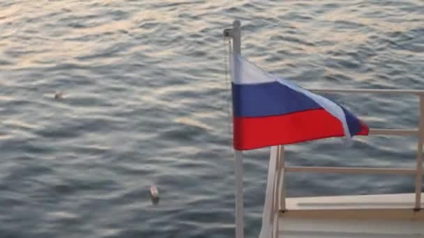 Blowing  russian flag — Stock Video