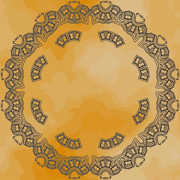 Mandala marco para texto en estilo oriental — Vector de stock