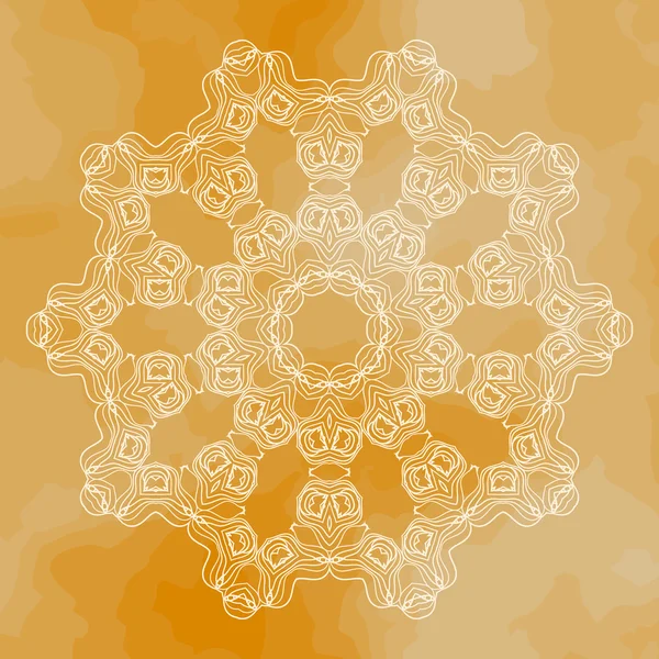 Mandala marco para texto en estilo oriental — Vector de stock