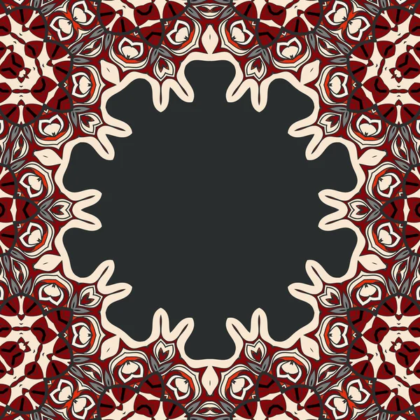 Abstract floral cirkelframe — Stockvector