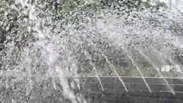 Flowing fountain water — Stock Video