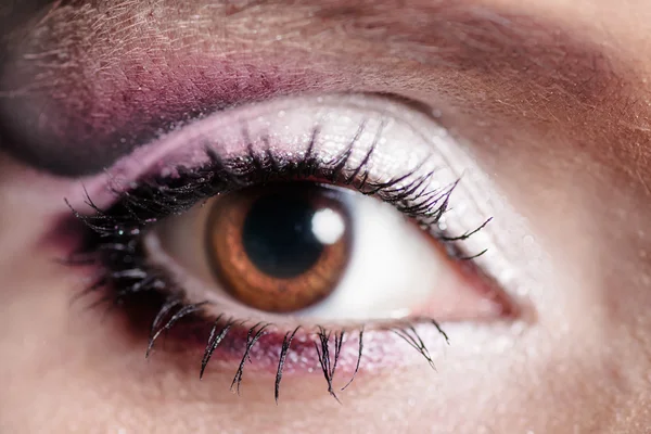 Ženy oči s řasami — Stock fotografie