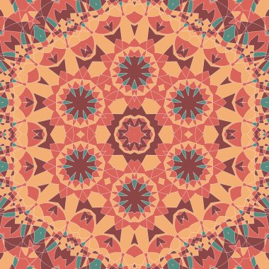 Seamless oriental square pattern. Abstract Retro Ornate Mandala Wallpaper for greeting card, Brochure, Card or Invitation with Islamic, Arabic, Indian, Ottoman, Asian motifs clipart svg vector 