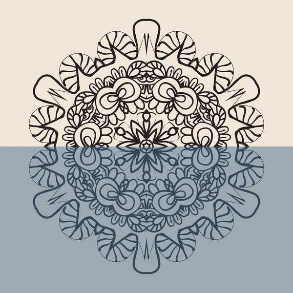 Medallón de mandala indio — Vector de stock