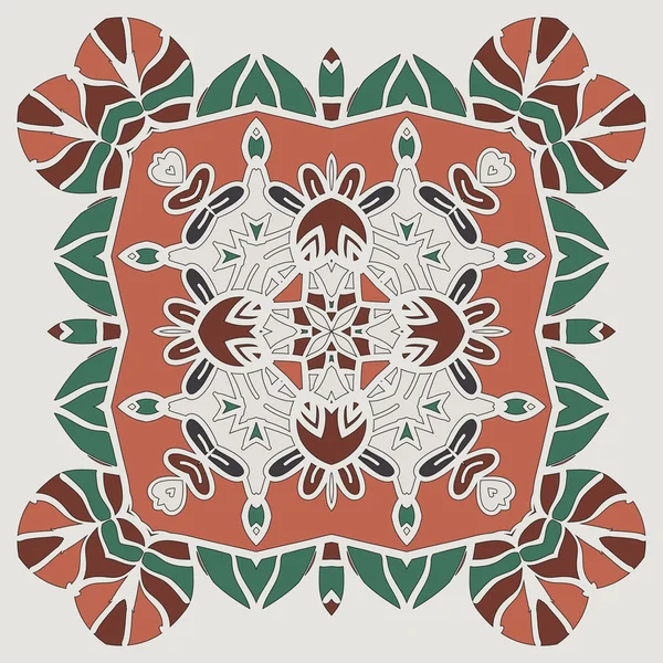 Stiliserade Mandala Print. — Stock vektor