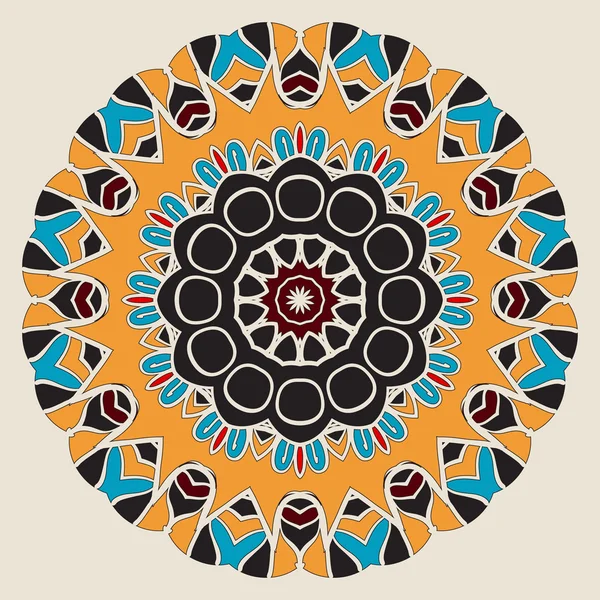 Stilizzato Mandala Stampa . — Vettoriale Stock