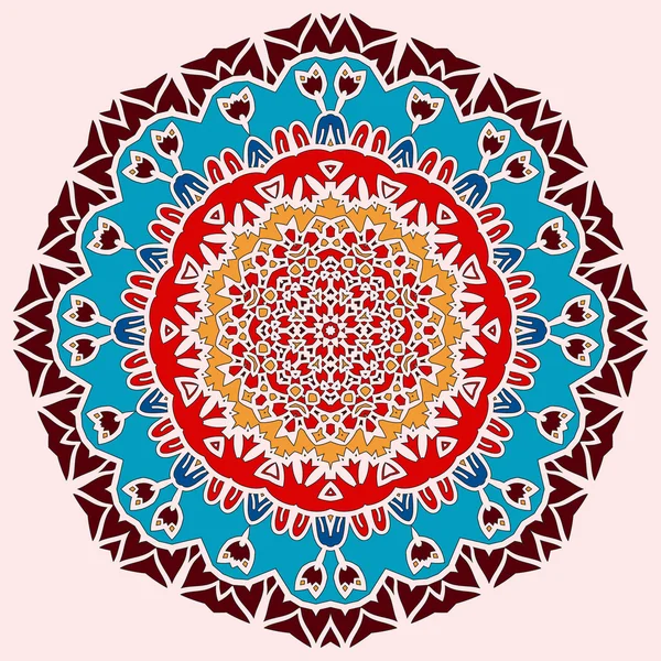 Stilize Mandala Yazdır. — Stok Vektör